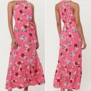 LOFT Pink Floral Maxi Dress 90